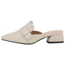 단골언니 여성용 크로뮤 골드바 스틸레토 블로퍼 4cm