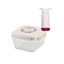 아띠홈 진공밀폐용기 세트, 1세트, 유리 정사각 650ml + 펌프