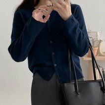 에이와비 여성용 라쿤 메리노 울 가디건