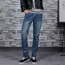타운클로 남성용 스판 허리밴드 데미지 청바지 J9305
