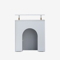 데코퍼니쳐 라바 LED 벽난로 장식장 600 중, 화이트