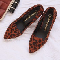 르본디 수제화 발편한 여성 스웨이드 포인트 미들힐 5cm