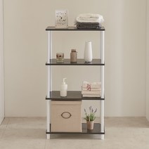 제이디퍼니처 까뮤 4단 진열 공간수납장, 그레이