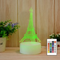 3D 아크릴 LED 무드등, 화이트