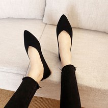 원컬러 V라인 뾰족 심플 단화