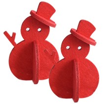 파티해 펠트 스탠딩 눈사람 30cm, 레드, 2개