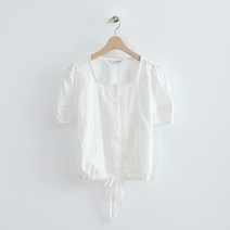 로엠 레이스매칭 크롭블라우스