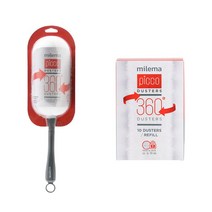 밀레마 피코 더스터 먼지털이 숏핸들킷 + 리필팩, 화이트 + 그레이, 1세트