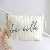 Be Silk 파스텔 로맨틱 스트라이프 파우치