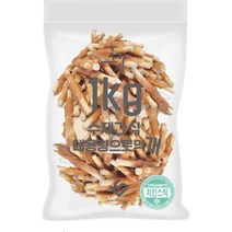 초심 강아지 대용량 실속형 수제간식, 치킨스틱, 1kg, 1개