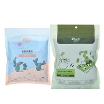 틸릿 B0331 햄스터 소동물 은신처 화장실 목욕 부석사막모래 1kg + 광석모래 사과향 1kg, 혼합색상, 1세트