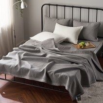 메이 풍기인견 줄누비 스프레드 + 베개커버 2p 세트, 챠콜