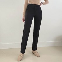 플랜데이 여성용 데코 10부 스판 슬림 일자 슬랙스