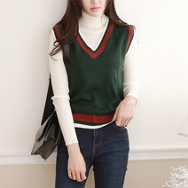 럽스 마이브이 브이넥 니트 조끼
