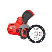 밀워키 12V FUEL 컷 오프 툴 앵글 그라인더 76mm M12 FCOT-0X + 전용 절단석 4932 4647 16, 1세트