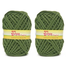 쎄비 딸리아 뜨개실 2p, 올리브, 100m