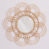 발리 인테리어 라탄 벽걸이 거울, G