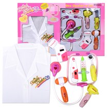 오즈토이 키즈닥터 병원놀이 의사가운 세트, 분홍