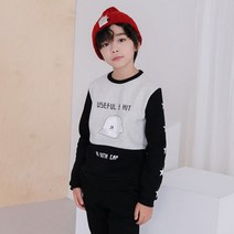 잭키드남아용 유캡 기모 맨투맨