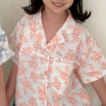 느엘 아동용 하와이 여름 반팔 남방