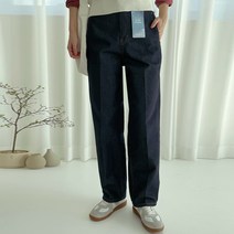 슈가펀 여성용 제핀 보이핏 생지 데님 팬츠