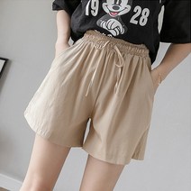 유니제이 여성용 제다 스트링 밴딩 4부 팬츠