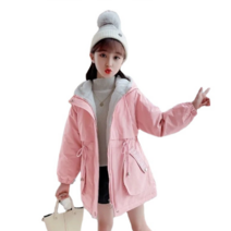 오렌지다몸 여아용 백버튼 야상 점퍼