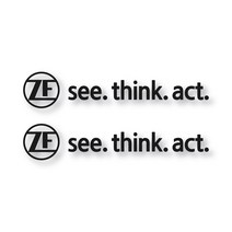 아웃도어 차량용 데칼 스티커 ZF미션 대형, 블랙, 2개