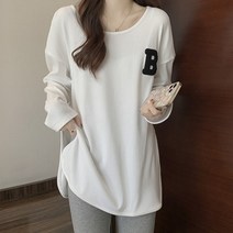 패션풀 여성용 비 코듀로이 라운드 슬릿 티셔츠 28671
