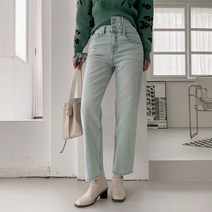 여성용 로베단 일자 랩 데님 팬츠 PT9357K22