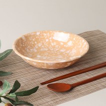 레트로 분식그릇 떡볶이 팝 짜장 그릇, BROWN, 4개