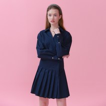 벰버 GOLD BUTTON POINT PLEATS WRAP ONEPIECE