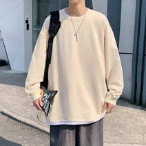 어디든 어울리는 페이크 라운드넥 남성 맨투맨