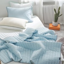 지베딩 카스텔라 카치온 시어서커 이불, 블루