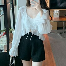 포플러앤씨 레티 프릴 블라우스