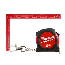 밀워키 직각자 400 x 600 mm MLSQ124 + 키체인 줄자 2m 48-22-5507 세트, 1세트