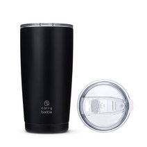 캐리보틀 스탠다드 스테인레스 보온보냉 텀블러, 블랙, 600ml