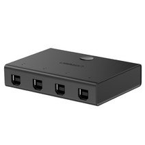 유그린 4대1 USB 4포트 스위치 선택기 US158 / 30346, 블랙