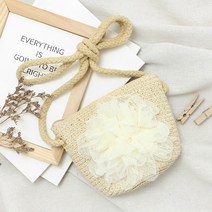 라티스 왕골 플라워 라탄가방