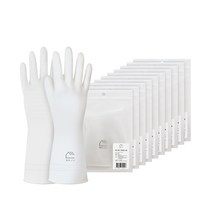 위주 애착 반투명 PVC 고무장갑, 10개, 소(S)