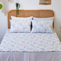 바니루이스 젬마 아사워싱 양면 침대패드, 그레이블루