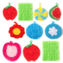 리빙창고 아크릴 수세미 10종 세트 랜덤발송, 1개