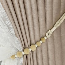 지나송 커튼끈 볼로프, 베이지, 2개
