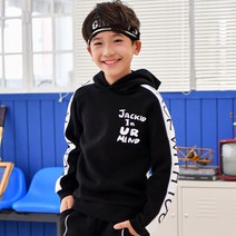 잭키드 남아용 잭라인 기모 후드티