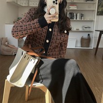 패션풀 여성용 어티스 금장 니트 가디건 27442