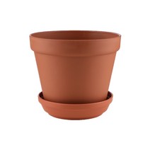 폴란드 플라스틱 테라코타 화분 GLINKA-TERRACOTTA19, 브라운