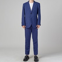 카포넬 남성용 린넨 데일리 아웃포켓 투버튼 수트 세트 CU3007