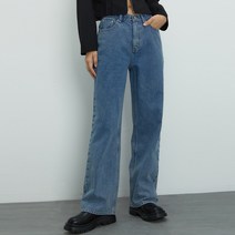 미쏘 여성용 10부 와이드핏 데님