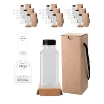사각더치페트 250ml + 캡 검정 +병 스티커 LB6M + 박스 봉인 스티커 + 박스, 10세트
