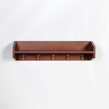 우드 다용도걸이 모던 인테리어 벽선반 60, 웬지